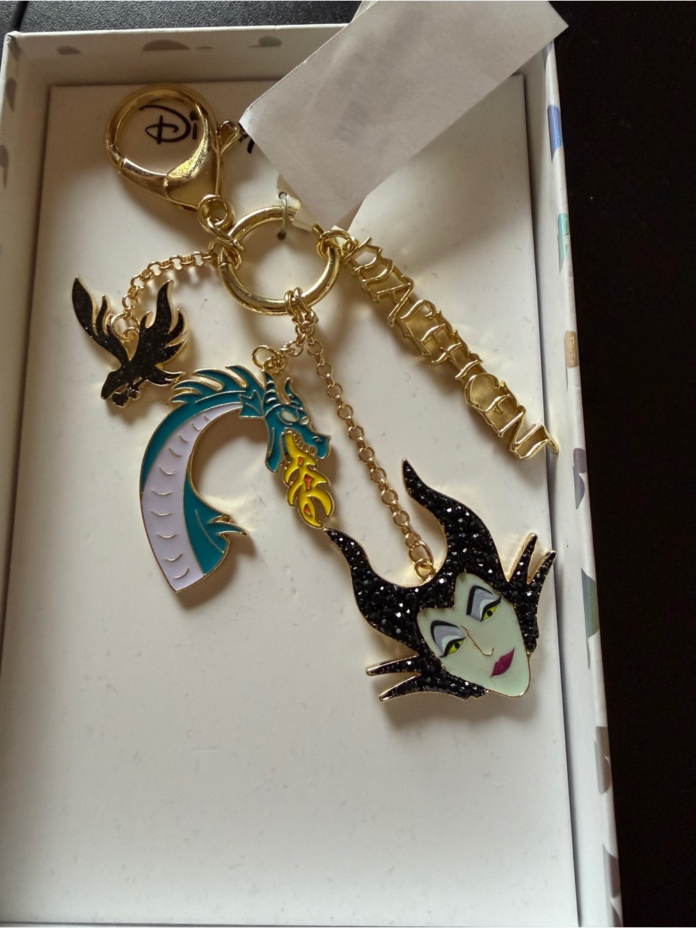 New Disney Villains Baublebar Maleficent Keychain Bag Charm Halloween Accessory